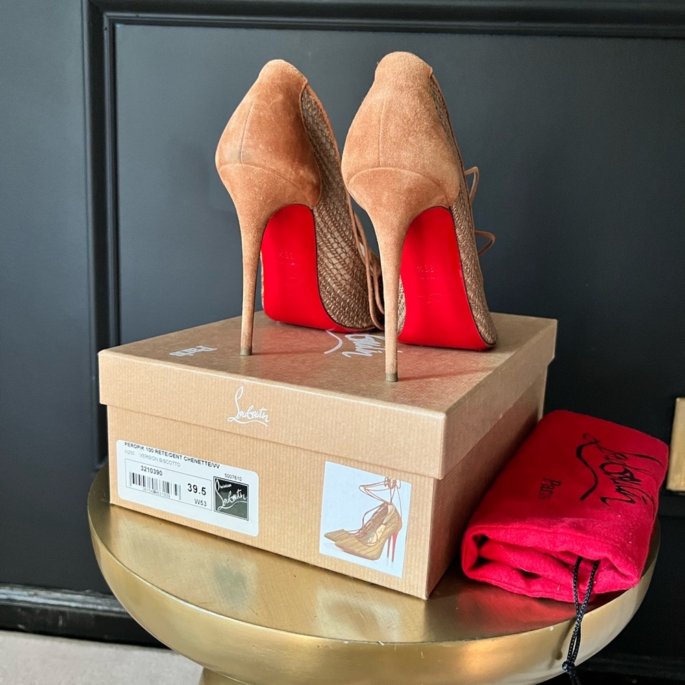 Christian Louboutin Brown Stiletto Heels